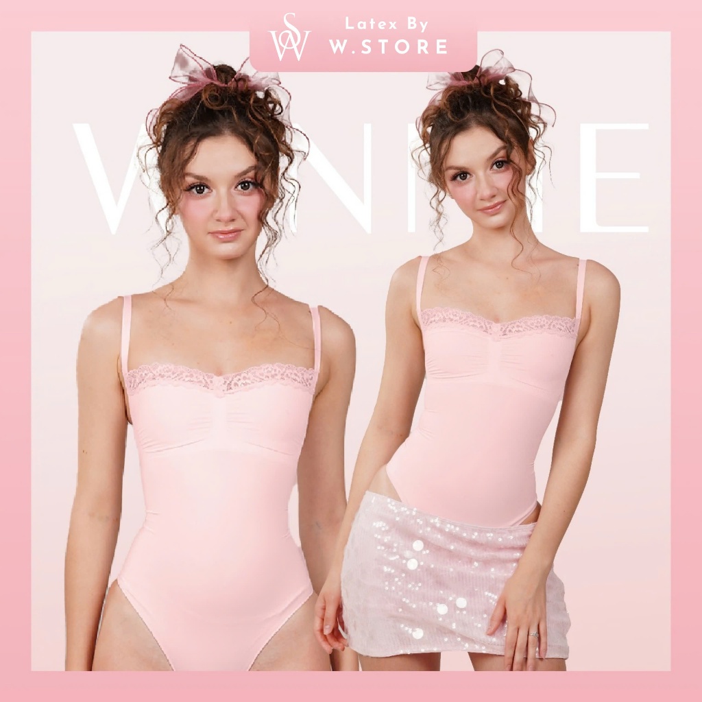 Winnie Shapewear Bodysuit Viền Ren - Shapewear Bodysuit Định Hình Gom Gọn Mỡ Thừa,Tạo Shape Fit Cơ T