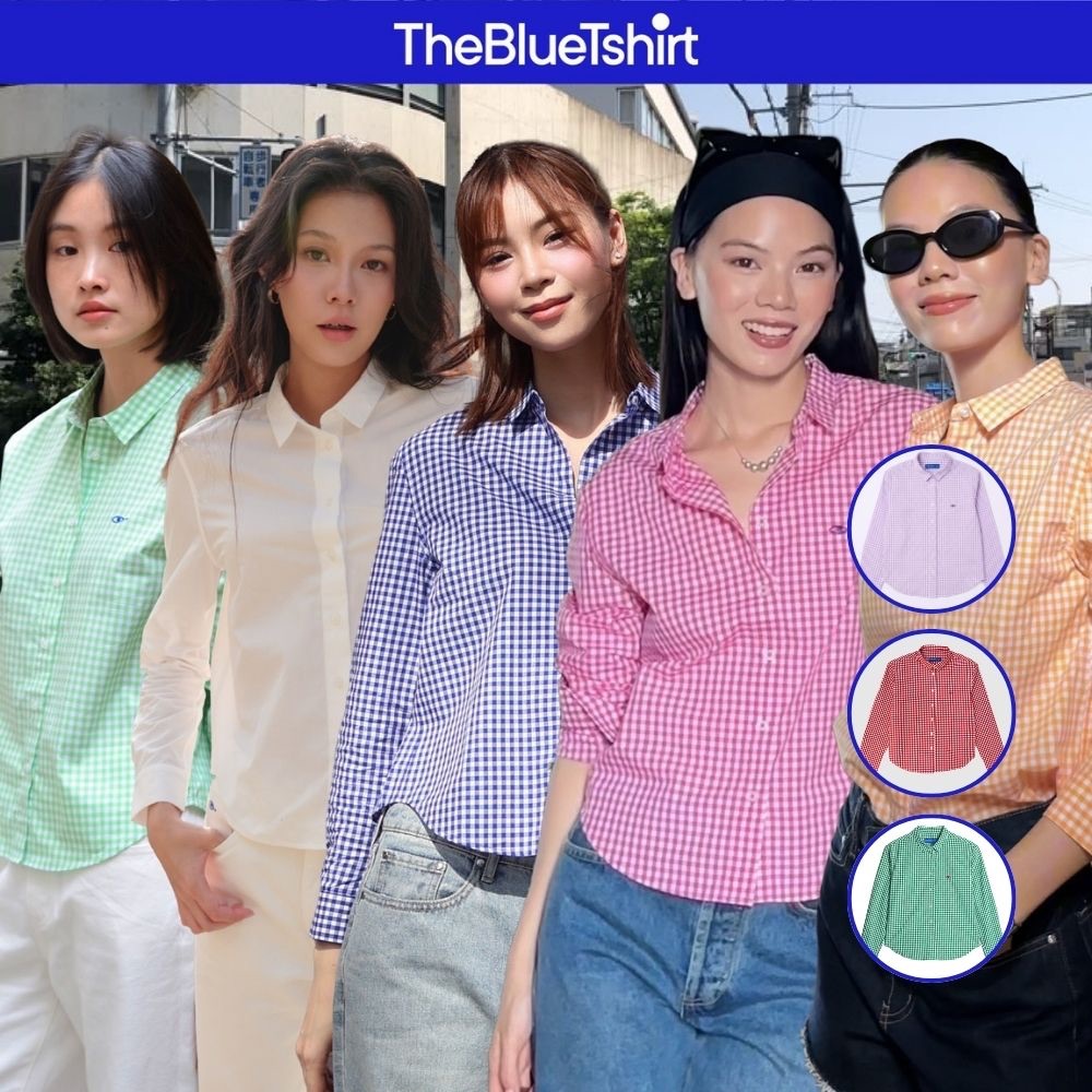 TheBlueTshirt - Áo sơ mi kẻ sọc caro tay dài phom regular cho nữ - Ultimate Classic Shirt - Women