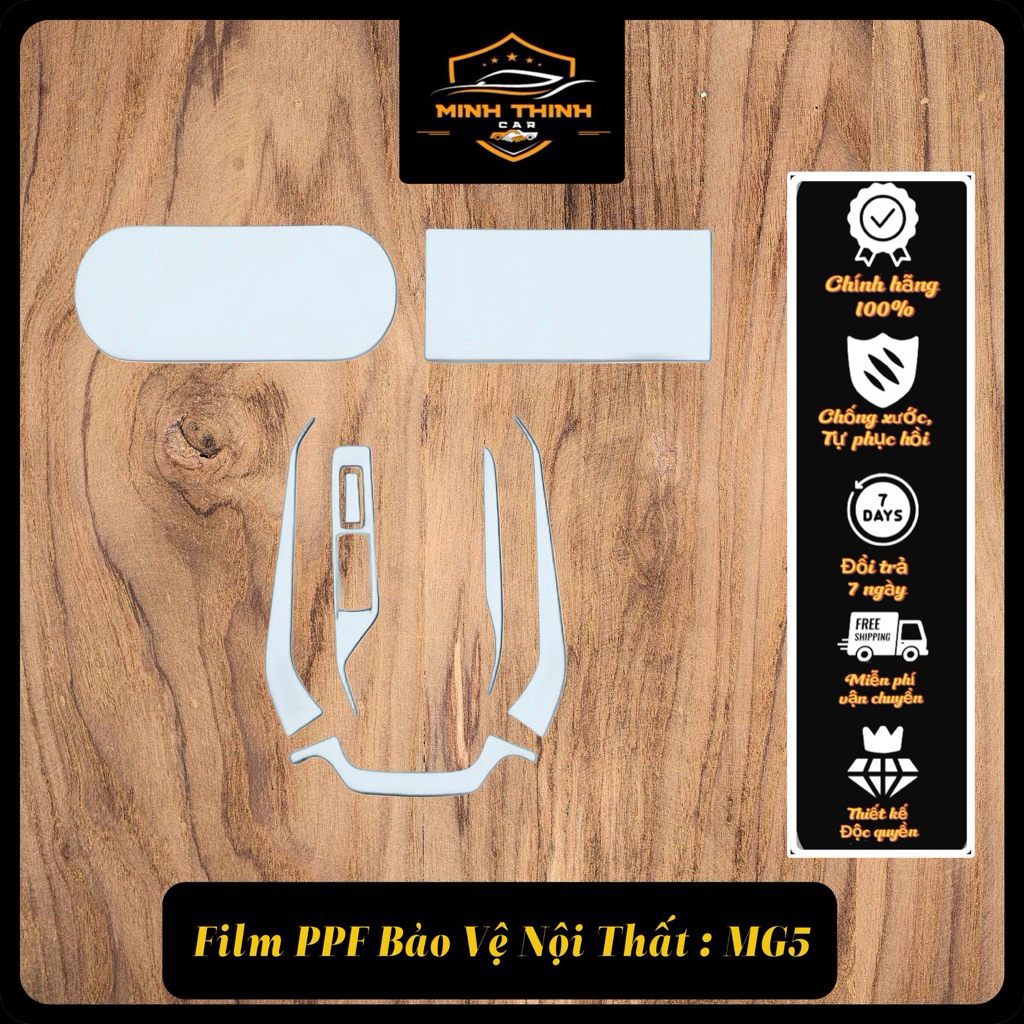 MG5: Miếng dán film PPF TPU chống xước,tự phục hồi,che mờ vết xước cũ hiệu quả-bảo vệ nội thất-MINH 