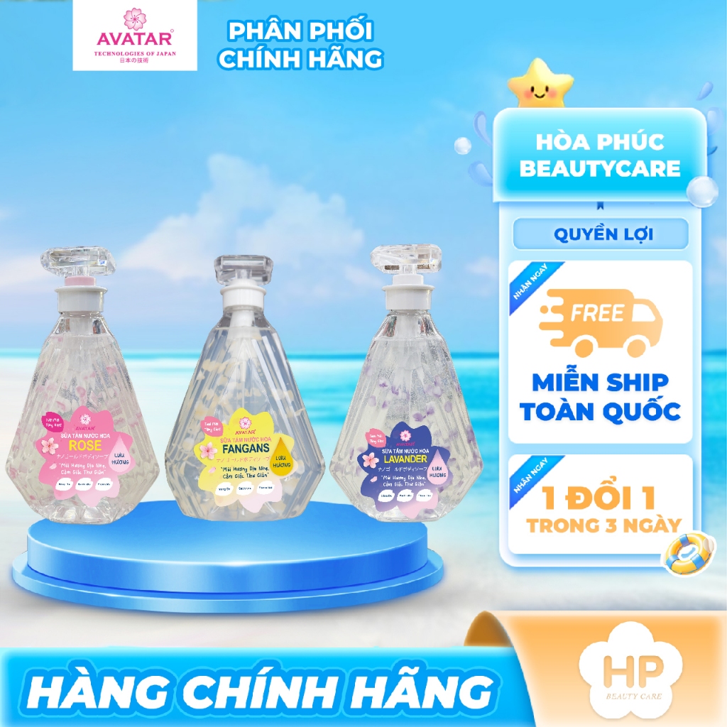 Sữa Tắm Cánh Hoa Tươi Giúp Trắng Mịn Da Avatar Shower Gel 800mL (3 Mùi Hương)
