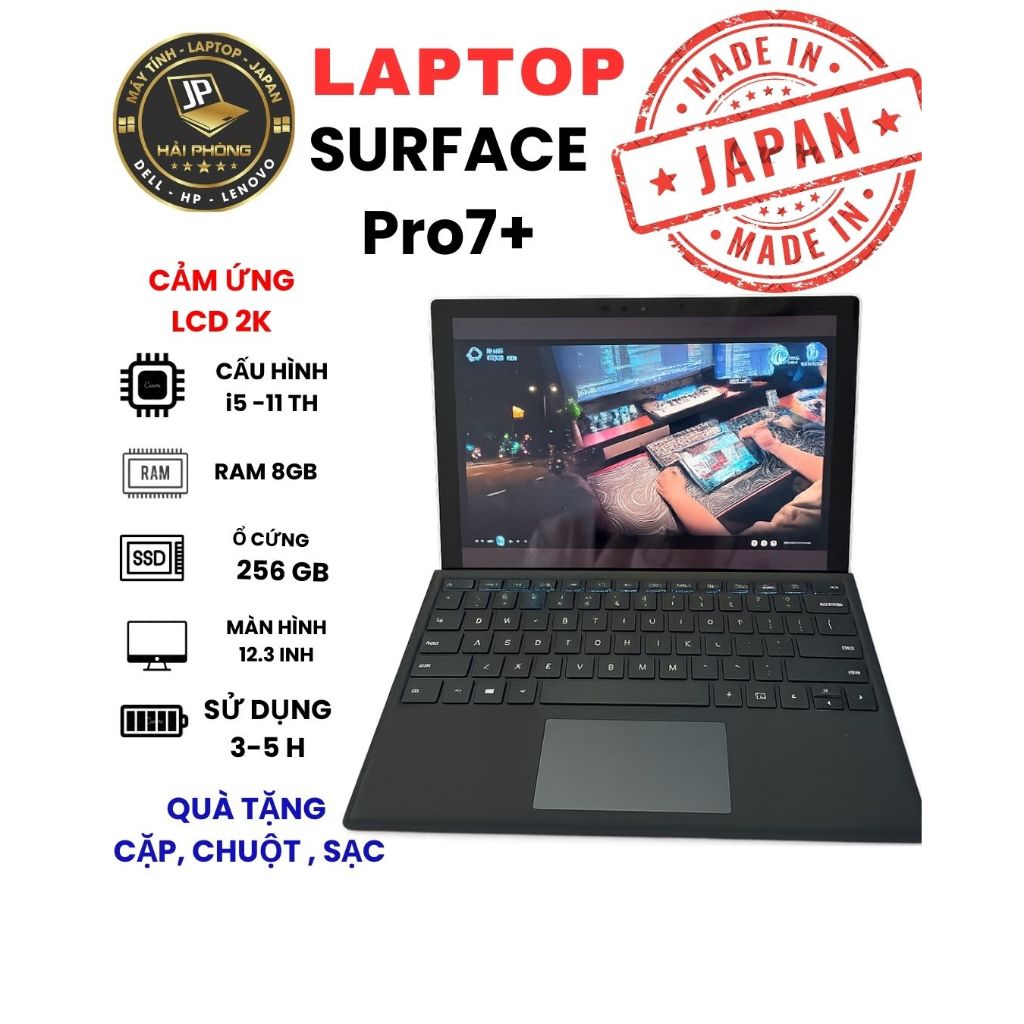 💻 Mô tả sản phẩm: Microsoft Surface Pro 7+ i5 Gen 11 (Bản có SIM & không SIM)