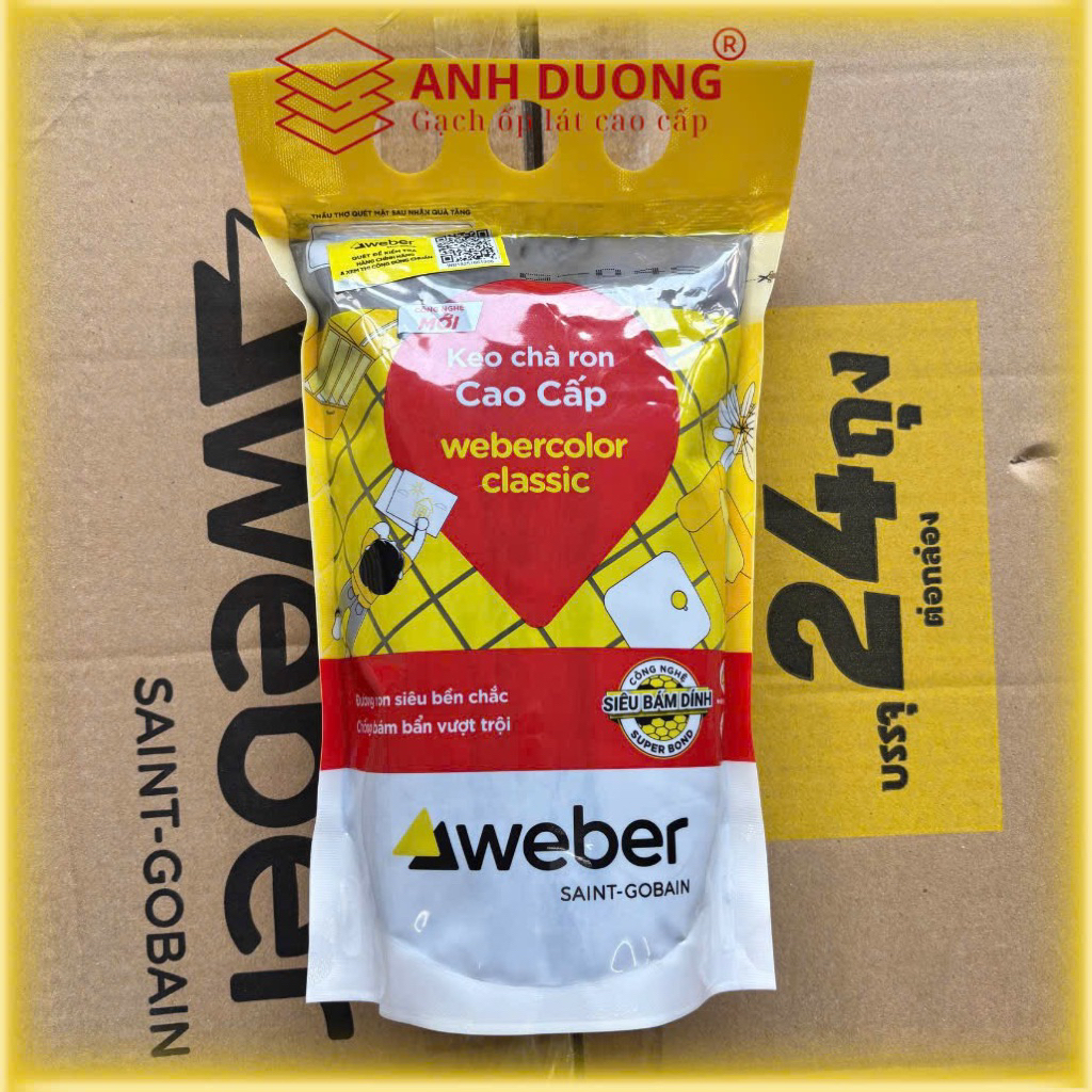 Keo chà ron cao cấp Weber màu xám