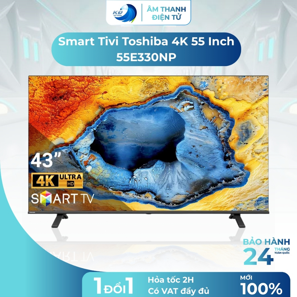 [Hỏa tốc] Tivi Smart Toshiba – 55E330NP, Màn Hình Lớn 55 Inch, Hình Ảnh Sắc Nét, Âm Thanh Sống Động