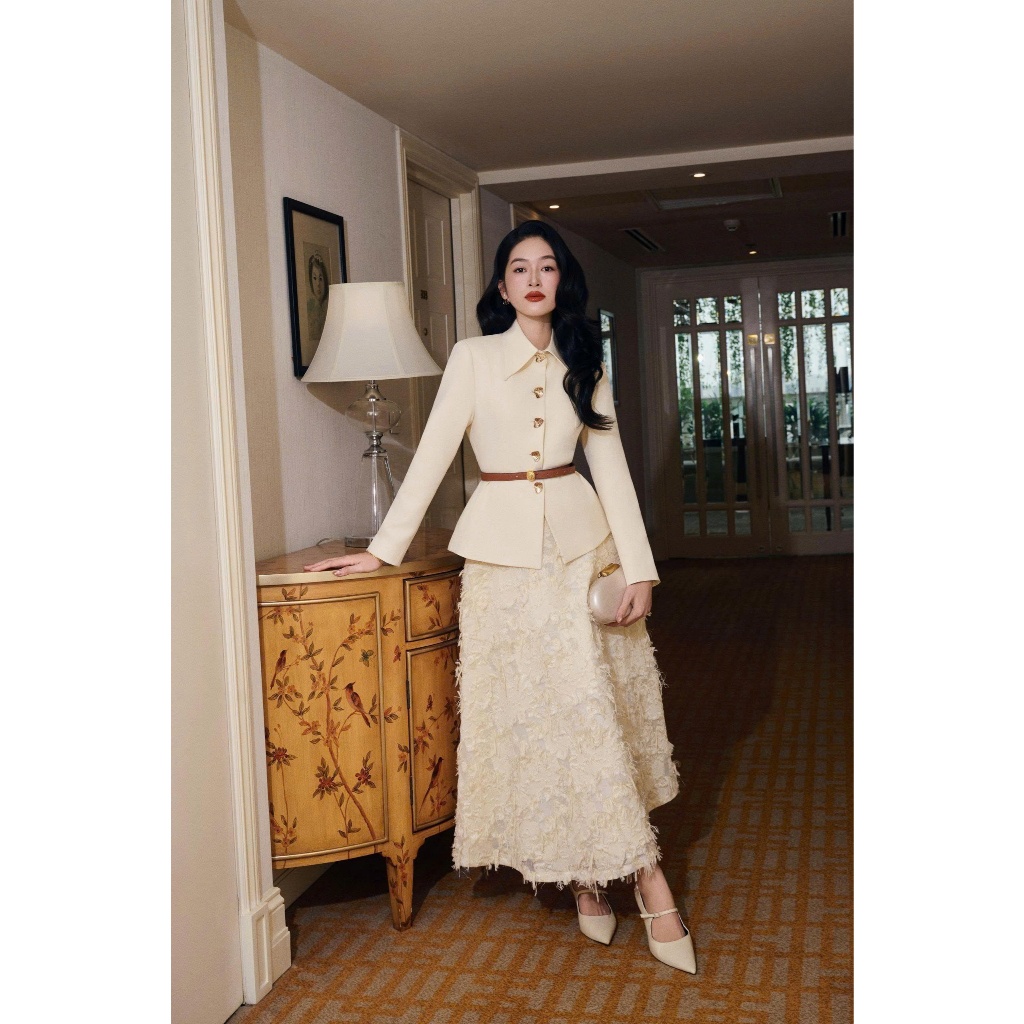 [ BOHEE ] - Chân váy dài tua rua - Cv150