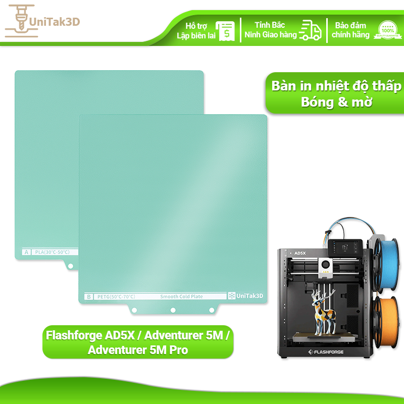 UniTak3D AD5X Lạnh Xây dựng tấm 235*235mm In ấn nhiệt độ thấp cho Flashforge AD5X/Adventurer 5M/5M P