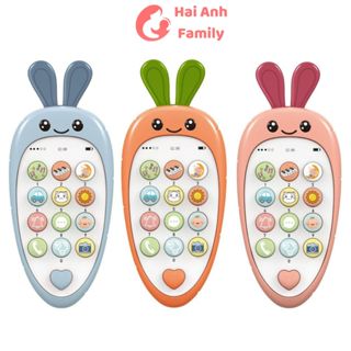 Điên thoại đồ chơi phát nhạc kết hợp gặm nướu cao cấp cho bé tặng 3 pin AAA