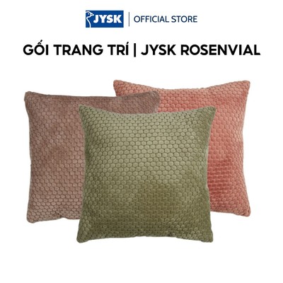 Gối trang trí | JYSK ROSENVIAL | polyester | nhiều màu | R45xD45cm
