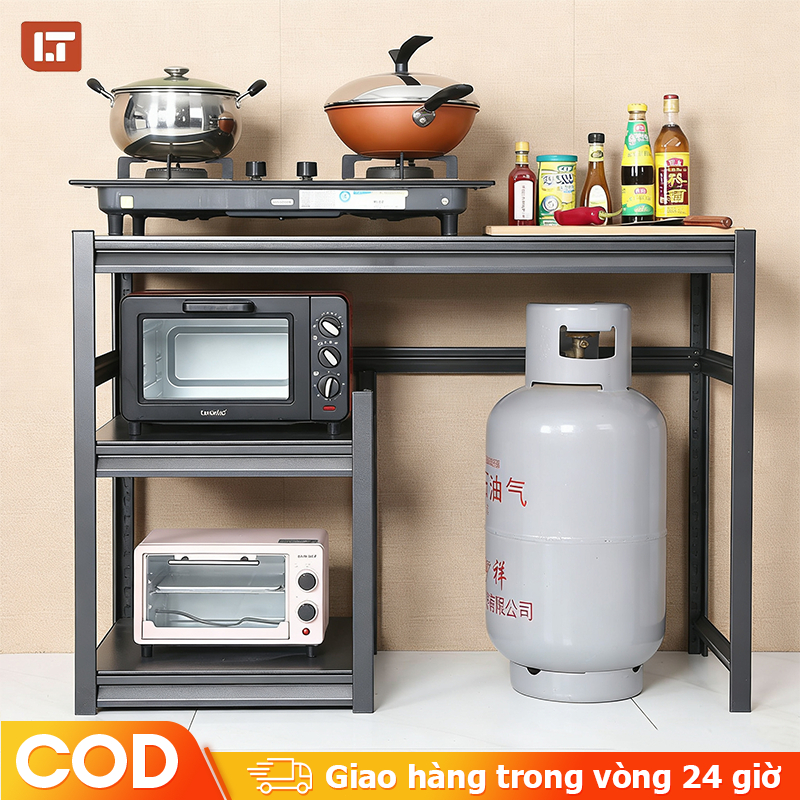 Kệ bếp cao cấp Kệ nhà bếp 3 tầng Chịu nhiệt độ cao Kệ bếp ga