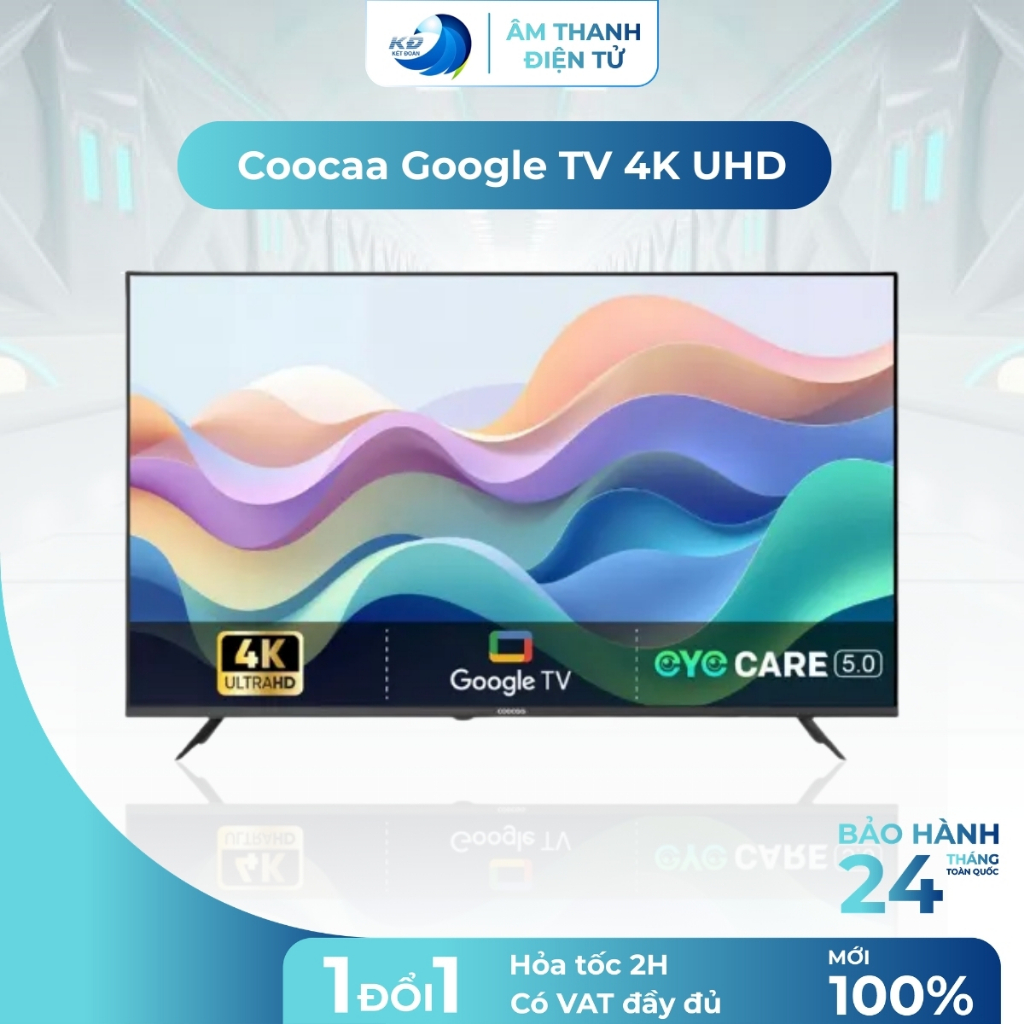 Google Tivi Coocaa 60Y79 60 Inch 4K UHD Viền Mỏng HDR Google TV Giải Trí Sắc Nét Màn Hình Lớn