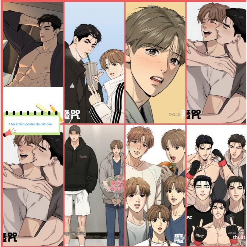 8 hình áp phích poster truyện tranh jinx vận xui 43*29cm Korean Comics Spell Jinx Poster Wall Photo 