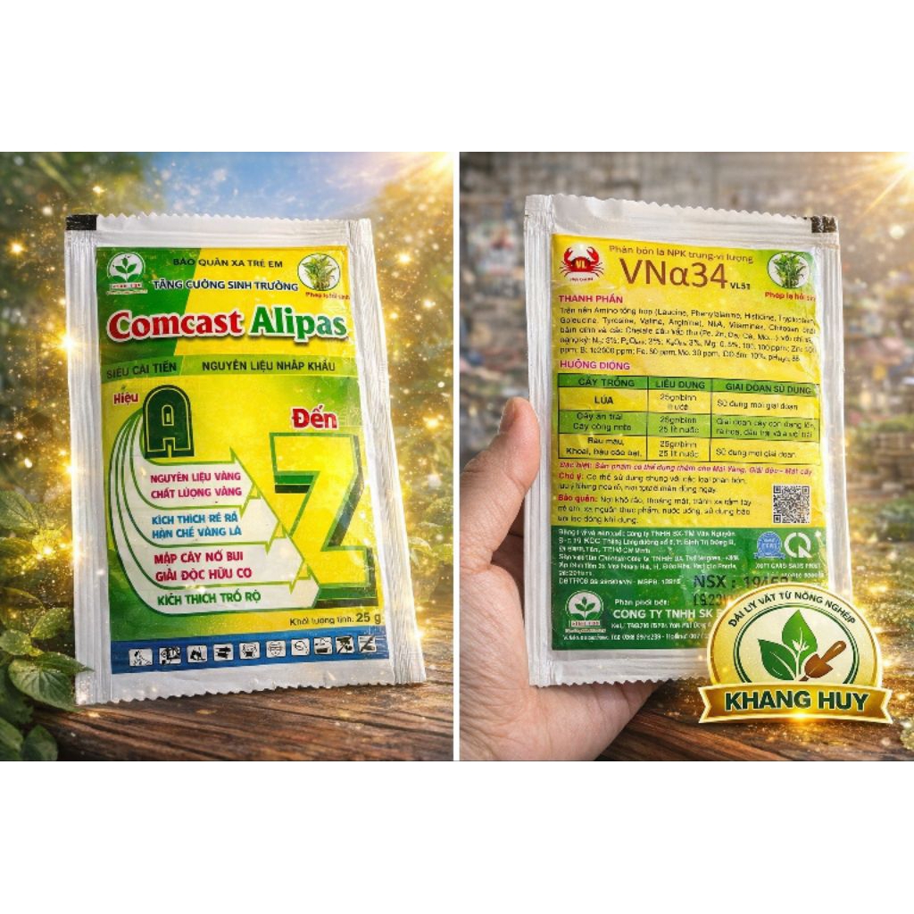 COMCAST ALIPAS – TĂNG CƯỜNG SINH TRƯỞNG CÂY TRỒNG GÓI 25GR