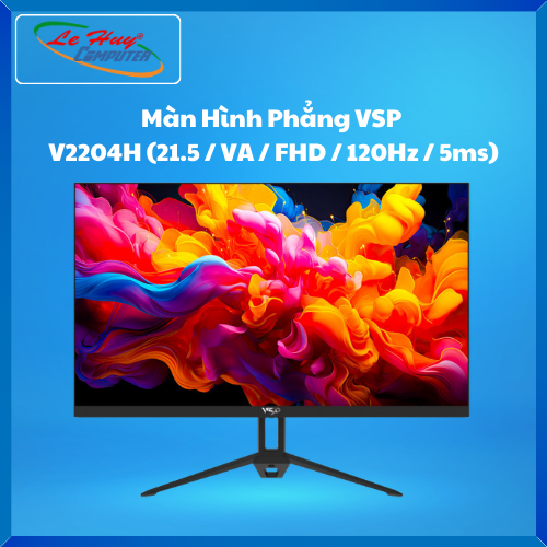 Màn Hình Máy Tính Phẳng VSP V2204H Black (21.5 / VA / FHD / 120Hz / 5ms) - Hàng Chính Hãng