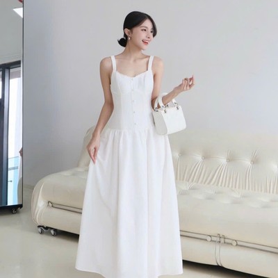 Đầm thiết kế maxi dáng dài hạ eo thời trang Callene (L2715)
