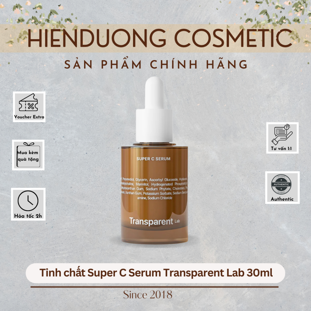[Đại lý chính hãng] Tinh chất Super C Serum Transparent Lab 30ml - Vitamin C chống lão hoá, săn chắc và sáng da