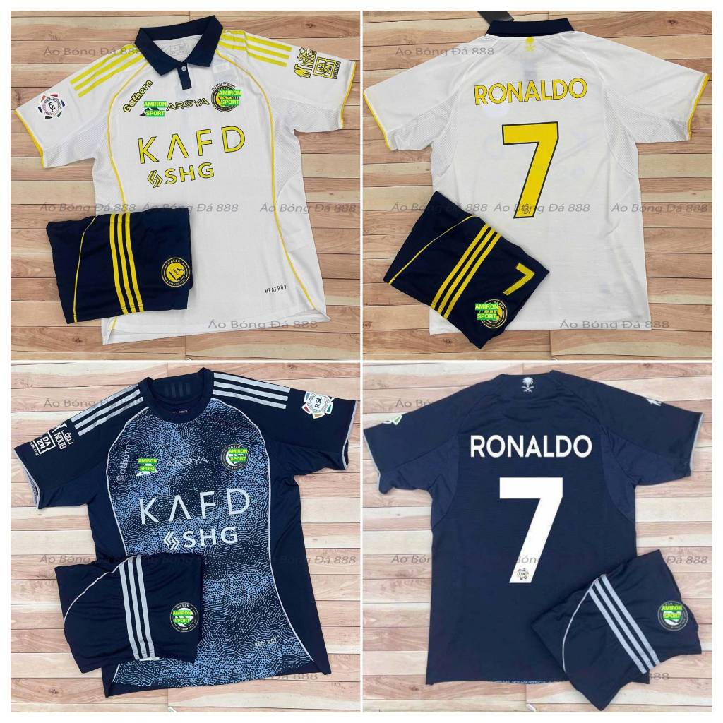 Bộ Quần Áo Bóng Đá CLB Al Nassr Sân Khách 2025/2026, Áo Đá Banh Ronaldo - Vải Thái Vẩy Rồng Cao Cấp