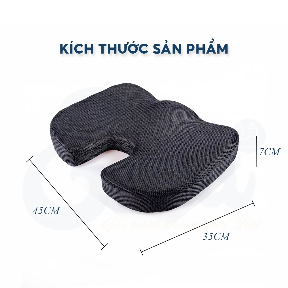 Đệm Chữ U Cao Su Non Tỷ Trọng Cao Vỏ Lưới Thoáng Khí | Nệm Ngồi Ghế Văn Phòng, Ghế Làm Việc