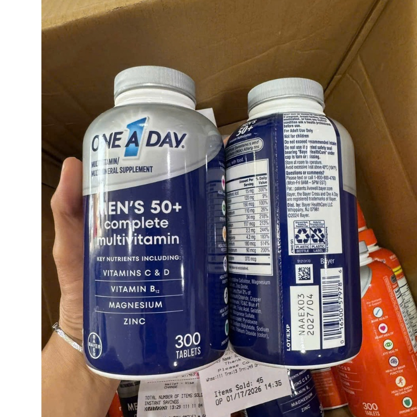 One A Day Men's 50+ - Vitamin Cho Nam Giới Trên 50 tuổi