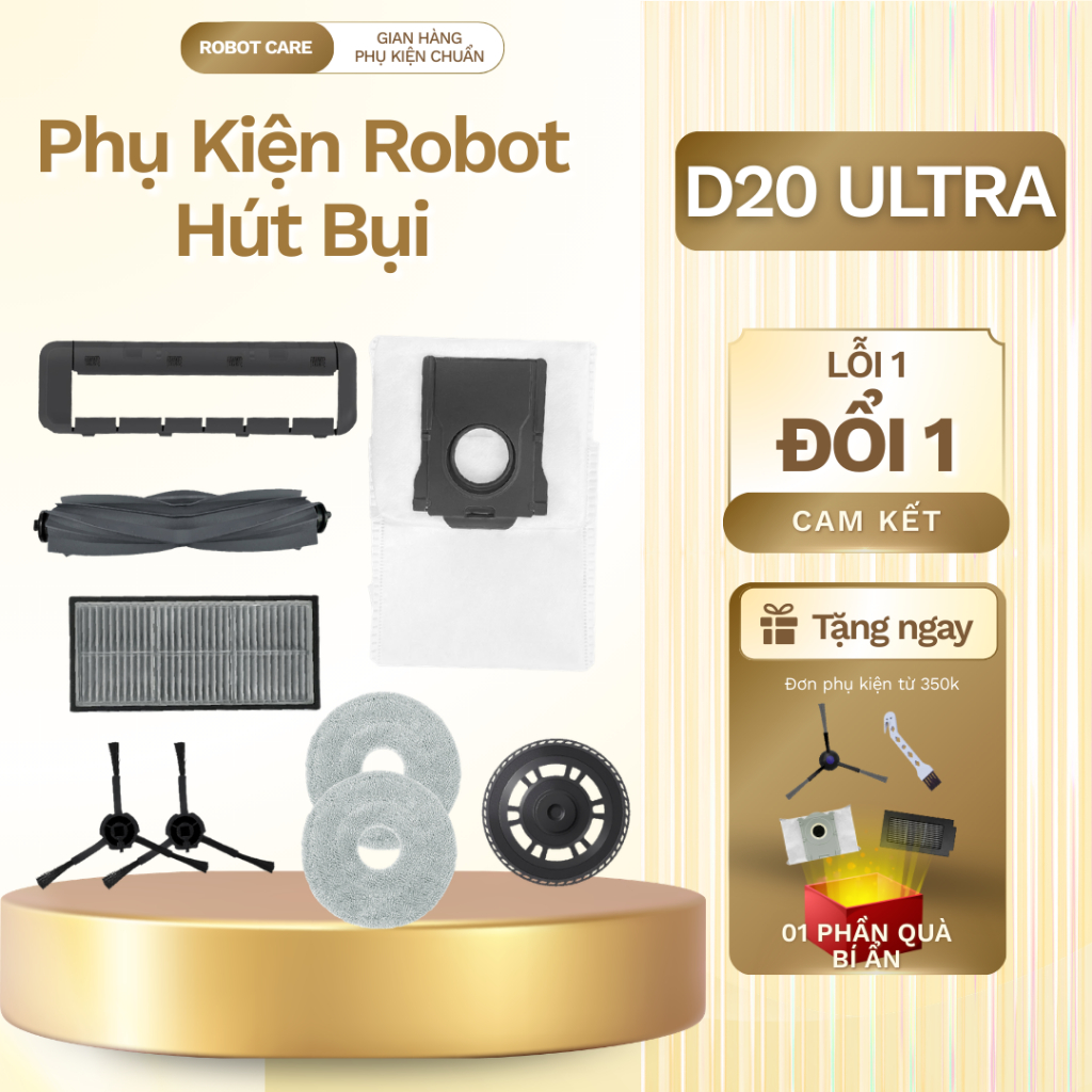 Phụ kiện robot hút bụi Dreame D20 Ultra - Phụ kiện robot hút bụi lau nhà Dreame D20 Ultra - Túi rác 