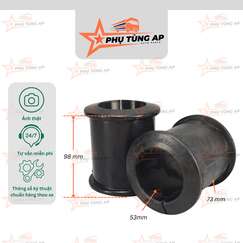 Cao su cân bằng HOWO SITRAK dùng cho các dòng xe Howo Sitrak, T7H. Mã phụ tùng: WG9925682120