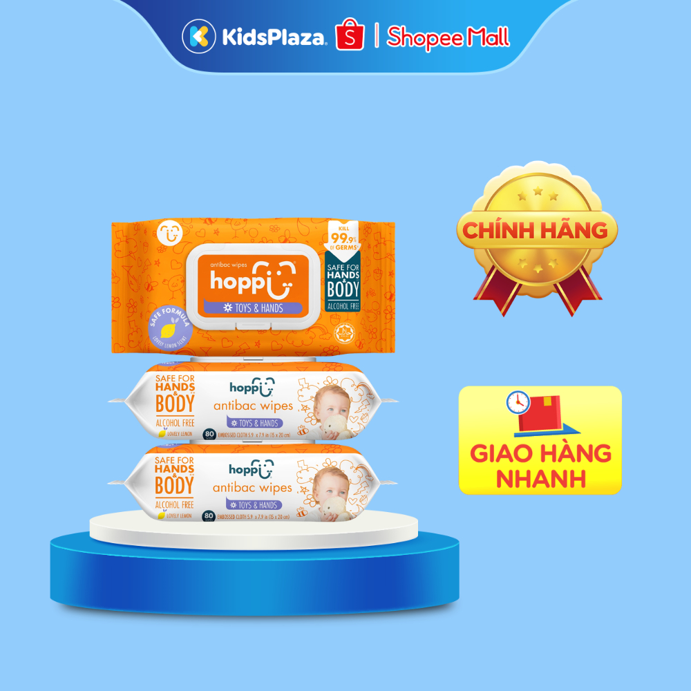 Khăn ướt kháng khuẩn Hoppi Antibac 20 tờ