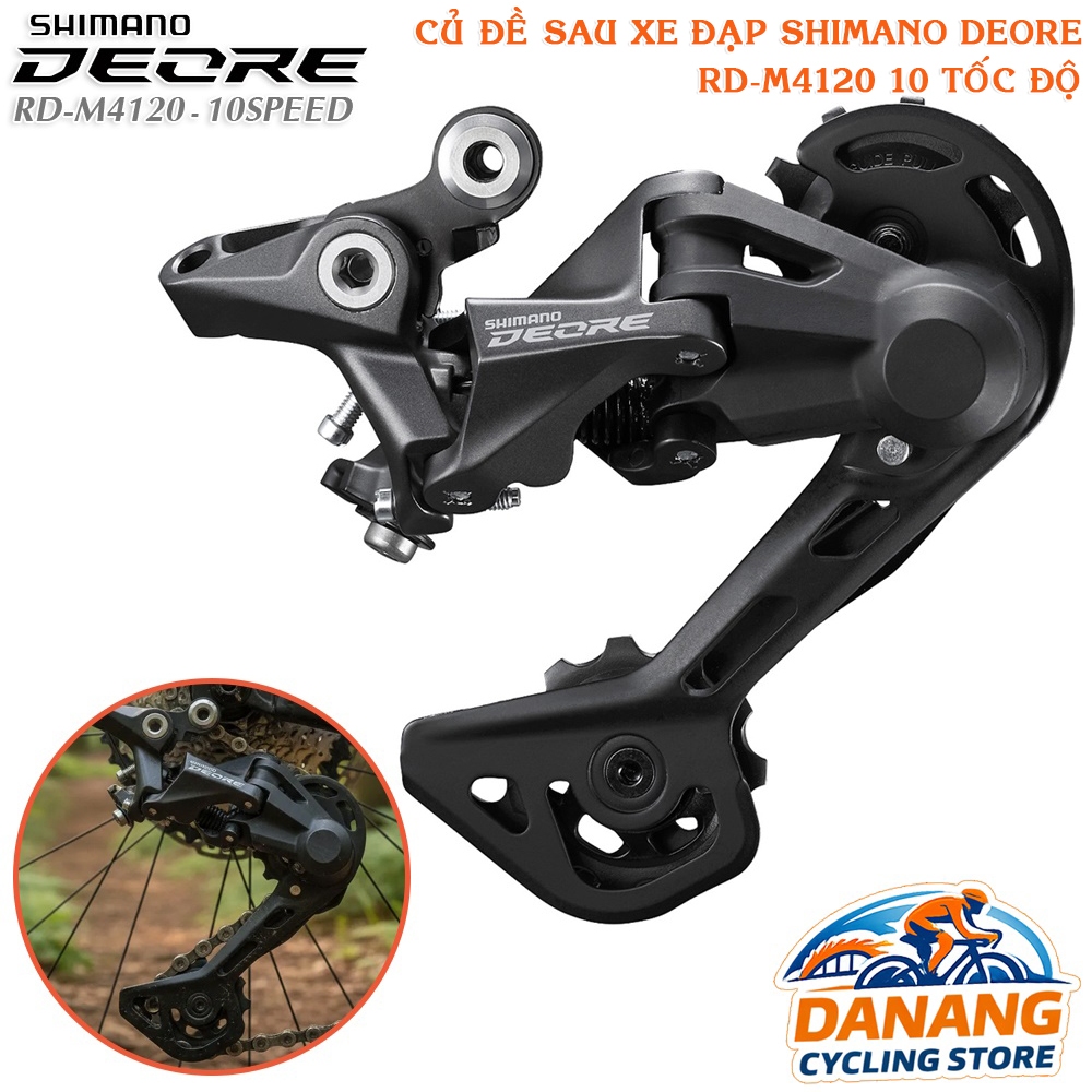 Củ Đề Sau Xe Đạp SHIMANO Deore RD M4120 10 Tốc Độ – Chính Hãng, Không Hộp