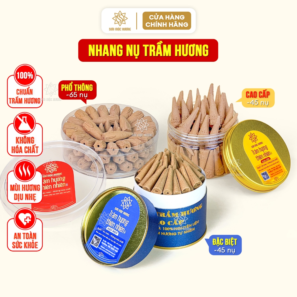 Nhang nụ trầm hương khói ngược xông nhà phong thủy Sơn Mộc Hương nhang sạch thơm đón tài lộc