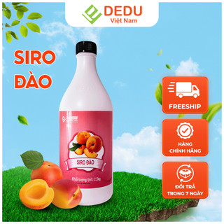 Siro Đào DEDU – Nguyên Liệu Pha Chế – Hương Đào Thơm Dịu – 2.5kg/Chai x 6 Chai/Thùng