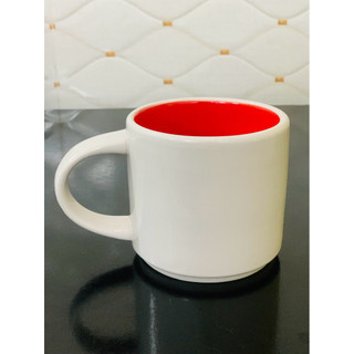 Set 5 cốc sứ trắng có quai gốm Bát Tràng
