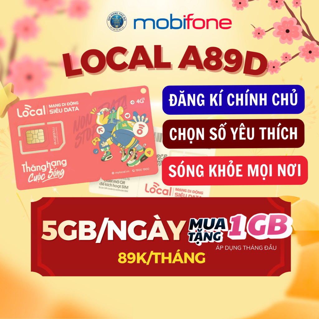 Sim Local Data 4G 5G A45F A68D A69S A79S A89D A89F A119S có Esim miễn phí tháng đầu