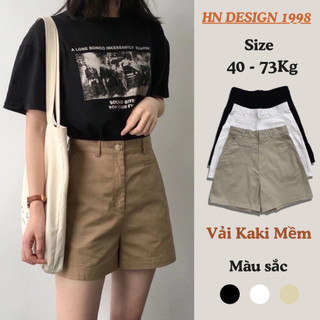 Quần Short Nữ Kaki Mềm Túi Mổ Cạp Cao Tôn Dáng Phong Cách Hàn Quốc Trẻ Trung Bigsize HN DESIGN 68