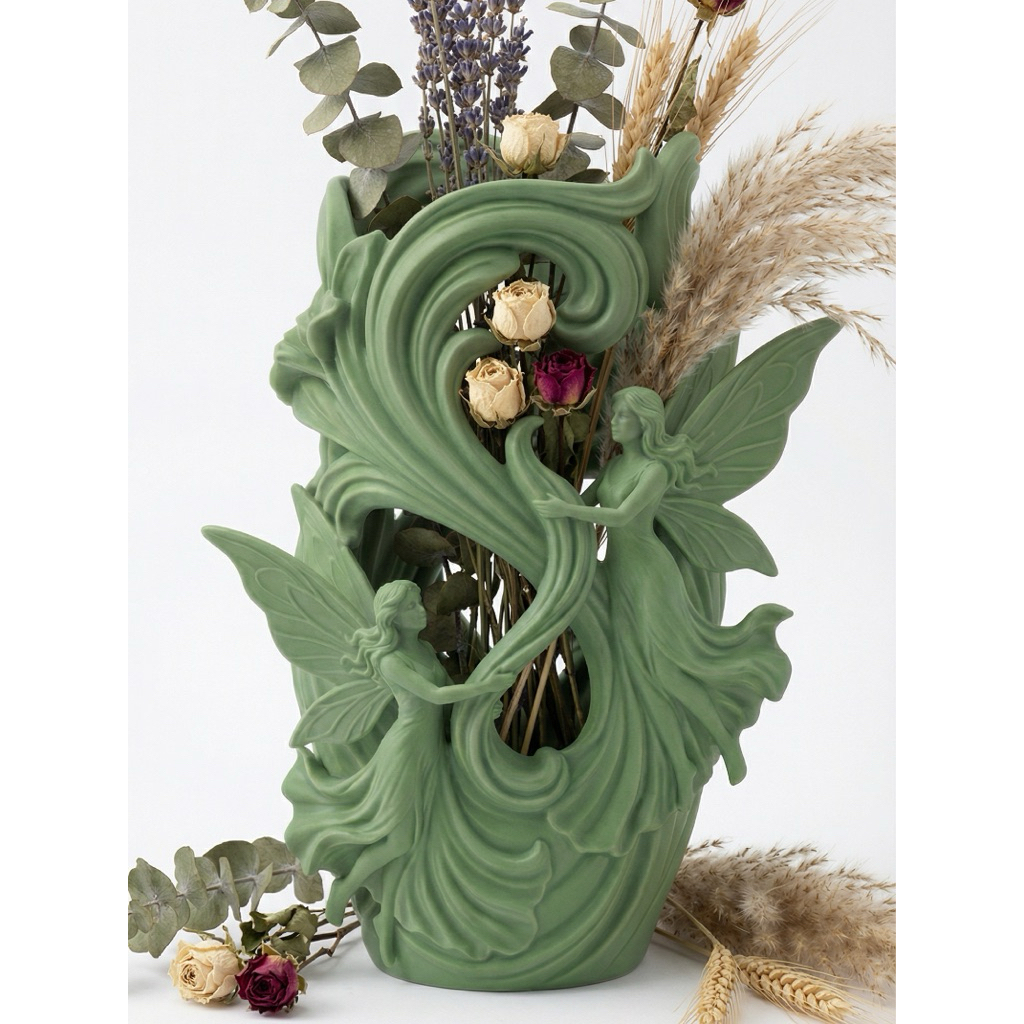 Enchanted Forest Dried Flower Insert Vase Decor - Bình đựng hoa khô hoặc trang trí