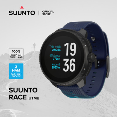 Đồng hồ thể thao thông minh Suunto Race viền thép phiên bản giới hạn Utmb World Series - Bảo hành 2 năm