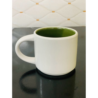 Set 5 cốc sứ trắng có quai gốm Bát Tràng