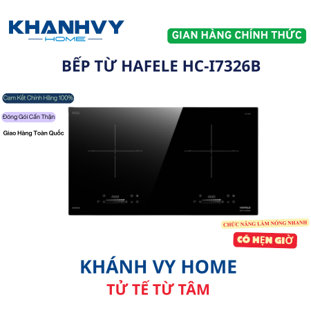 Bếp Từ HAFELE HC-I7326B Bếp Điện Từ Âm 2 Vùng Nấu Mặt Kính Schott Ceran Điều Khiển Cảm Ứng Trượt