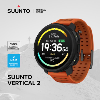 Đồng hồ thể thao Suunto Vertical 2 viền thép, màn Amoled 49mm, Offline map, Gps đa băng tầng, Pin 20+ ngày - Bh 2 năm