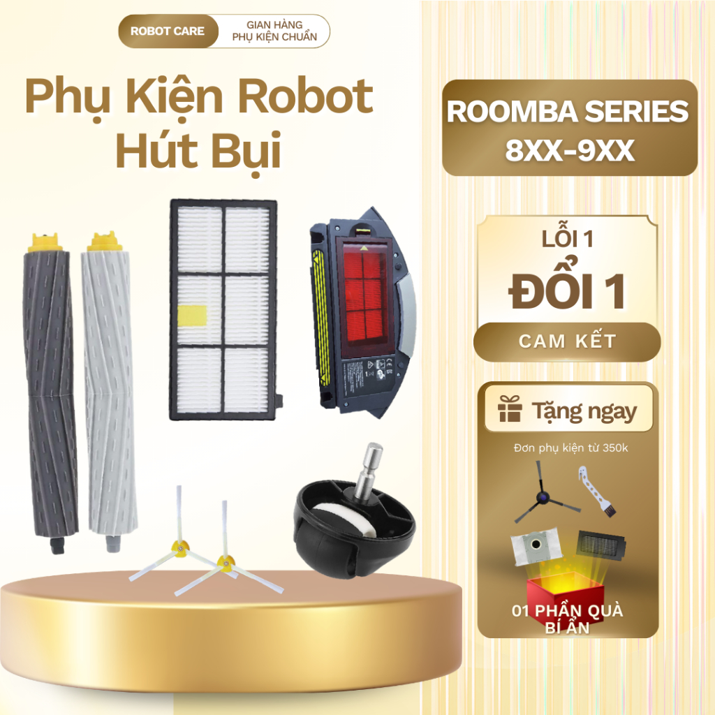 Phụ kiện robot lau nhà IROBOT Series 805, 860, 870, 880, 890, 966, 980 - Phụ kiện robot hút bụi IROB