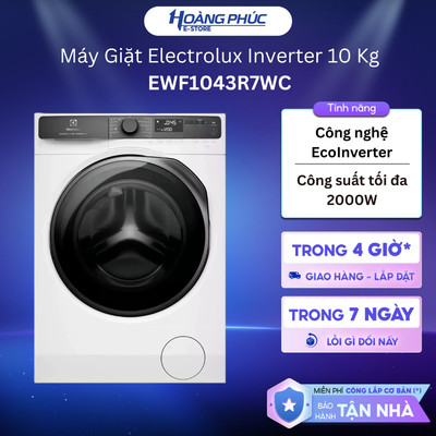 Máy Giặt Electrolux Inverter 10 Kg EWF1043R7WC {Ship HCM 0Đ}