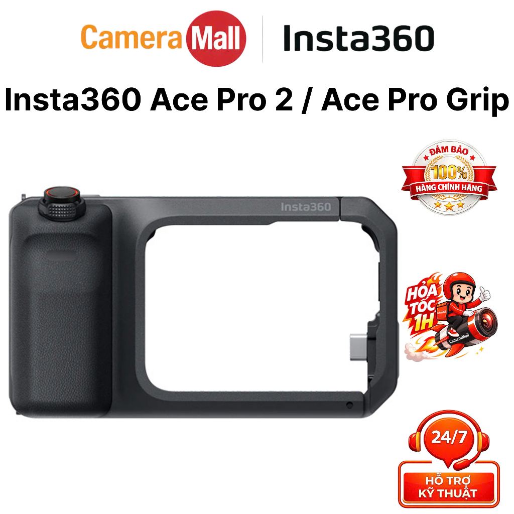 Tay Cầm Hỗ Trợ Insta360 Ace Pro 2 / Ace Pro – Xplorer Grip Kit Chính Hãng, Bảo Hành 3 Tháng