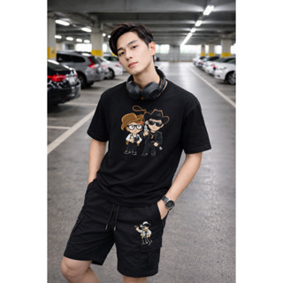 Áo Quần Nam DG Cao Bồi Áo Thun + Quần Short Thể Thao Co Giãn Thoáng Mát Boy Cháy Phố Hàn Quốc 2026