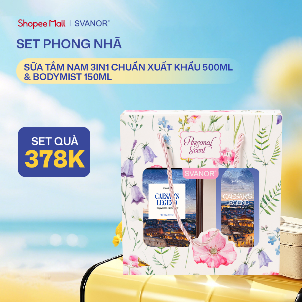 [SET PHONG NHÃ] Bộ Quà Tặng Nam - Sữa Tắm Gội Nam 3in1 500 ml & Body Mist Nam Caesar's Legend 150ml