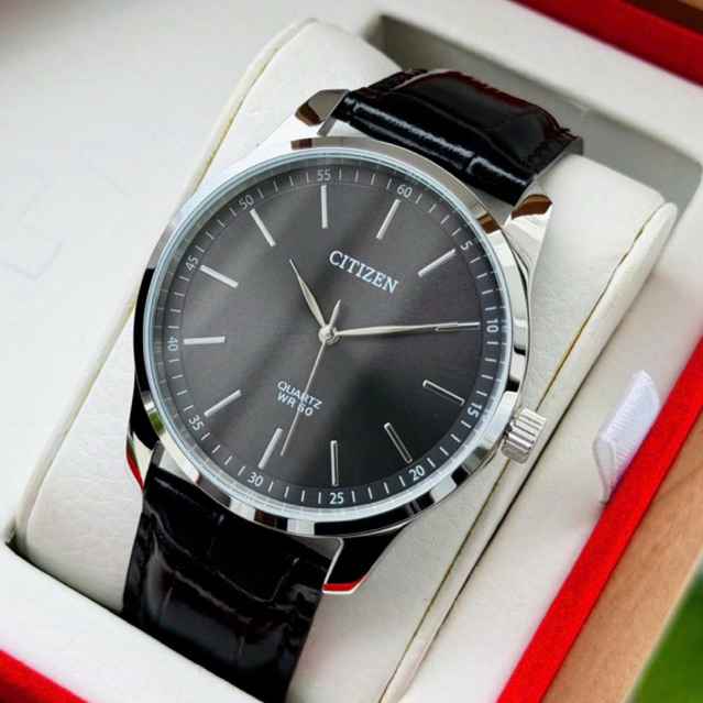Đồng hồ nam quartz Citizen BH5001-05H 42mm kính khoáng chống nước 50m dây da phong cách công sở