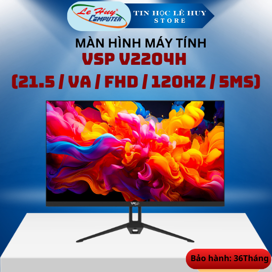 Màn Hình LCD Phẳng VSP V2204H Black (21.5 / VA / FHD / 120Hz / 5ms) - Hàng Chính Hãng