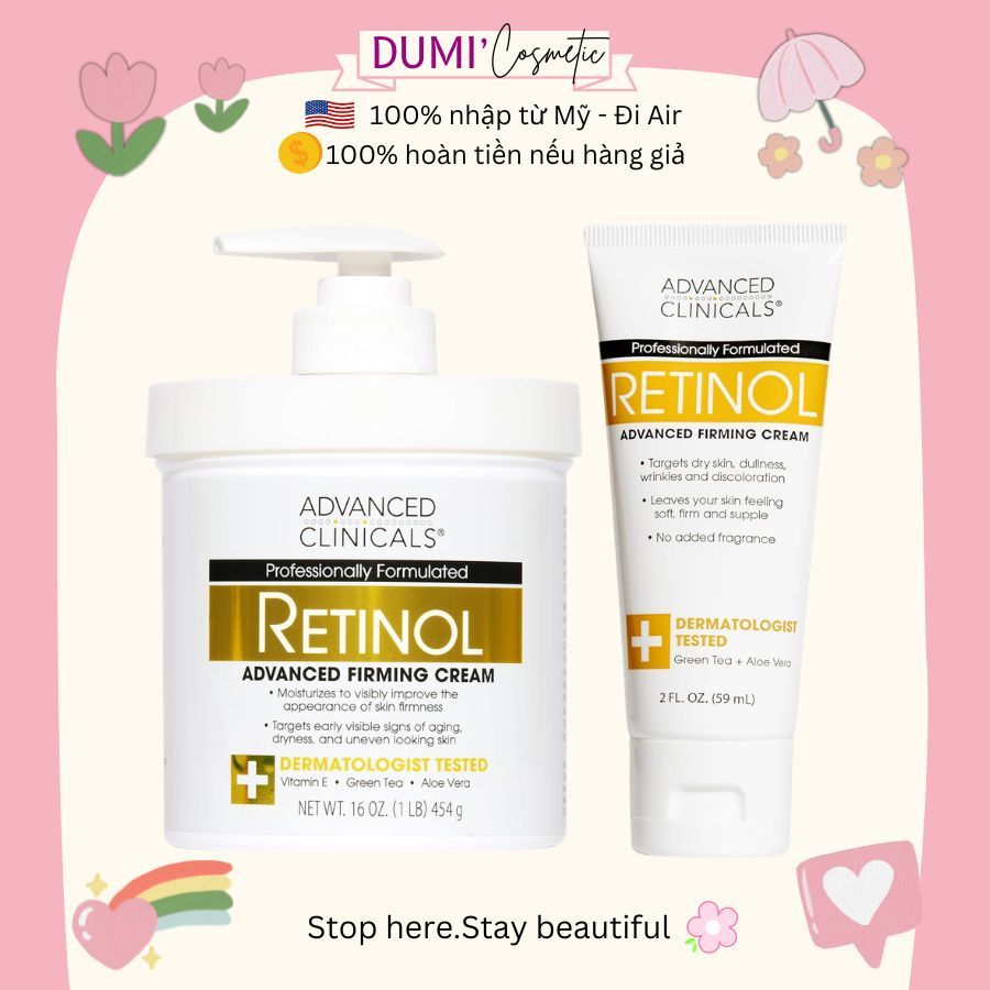[Chính hãng] Kem Dưỡng Da Chống Lão Hóa Advanced Clinicals Retinol Advanced Firming Cream 454g