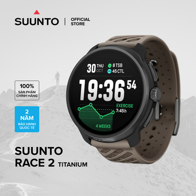 Đồng hồ thể thao Suunto Race 2 viền Titanium 49mm - Offline Map, GPS Đa Tầng, Màn AMOLED, Pin lên đến 16 ngày - BH 2 NĂM