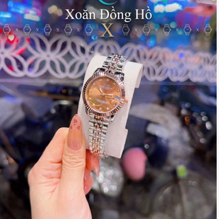Đồng Hồ Nữ Mặt Tròn Dây Thép Bền Bỉ Không Rỉ Sang Trọng Có Lịch Ngày Size 30Mm Đeo Tay Women A31