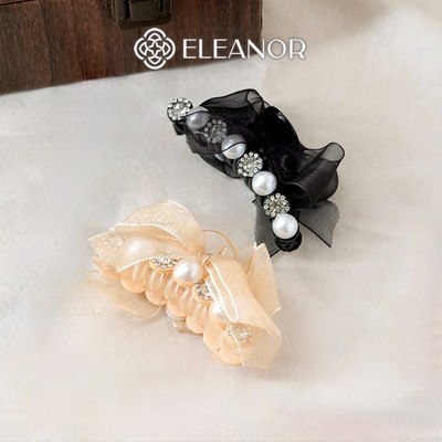 Kẹp tóc nữ càng cua Eleanor Accessories đính đá kẹp tóc nơ tiểu thư phụ kiện tóc 11629