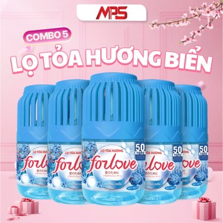 Combo 5 Lọ Tỏa Hương Biển Forlove Thơm Phòng Hương thơm tự nhiên sáp thơm phòng khử mùi Super Clean 50 ngày - 180ml