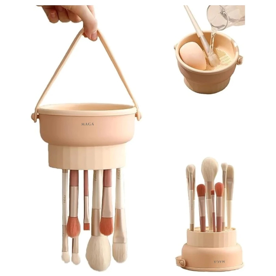 Dụng cụ Rửa Cọ Trang Điểm DUcare 3 Trong 1 - Vừa Giặt, Vắt Khô & Phơi Cọ Tiện Lợi