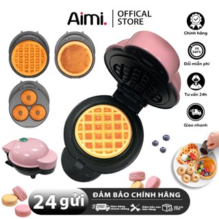 Aimi Máy Làm Bánh Waffle 3 Trong 1 Cho Gia Đình - Khay Nướng Tháo Rời, Bánh Donut Mini/Trứng Chiên/Bánh Waffle