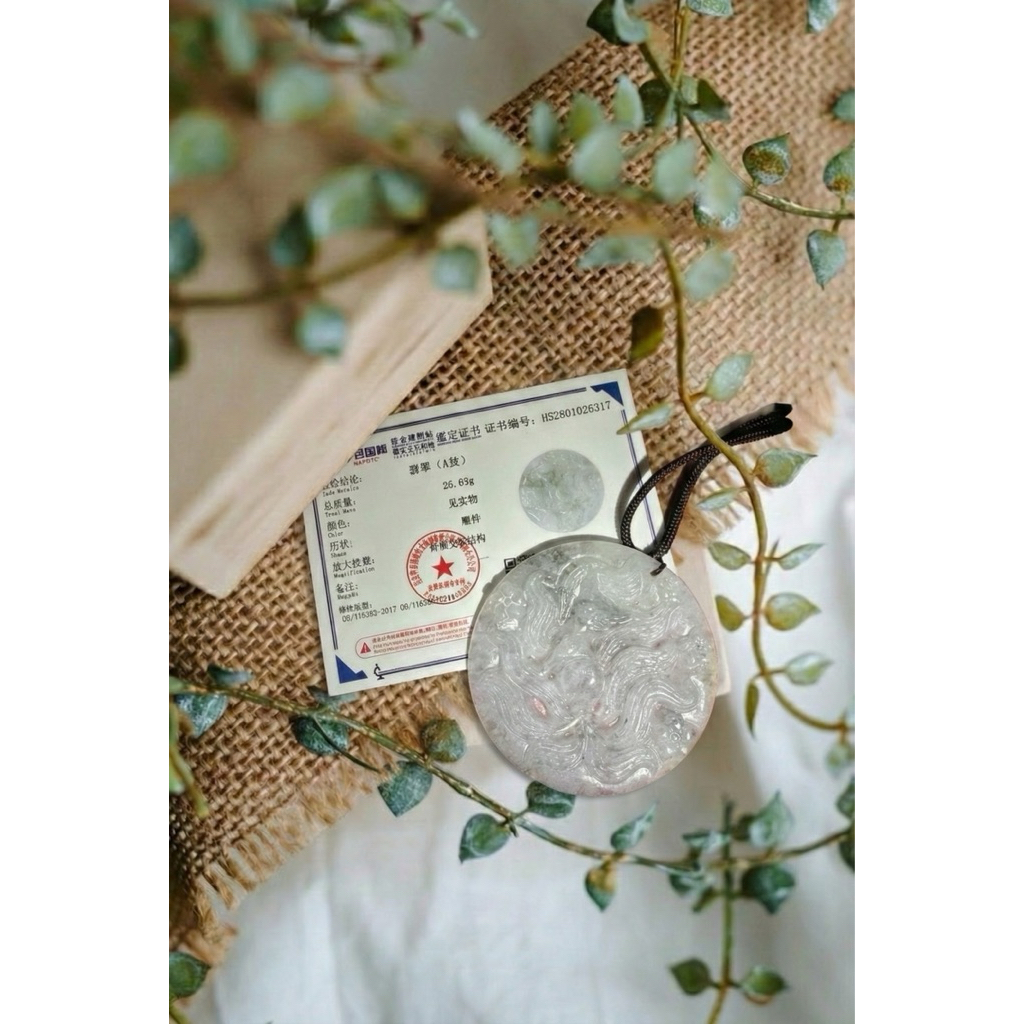 {Kèm dây đeo +Phiếu KĐ}CỬU VĨ HỒ (HỒ LY 9 ĐUÔI) NGỌC PHỈ THÚY TYPE A